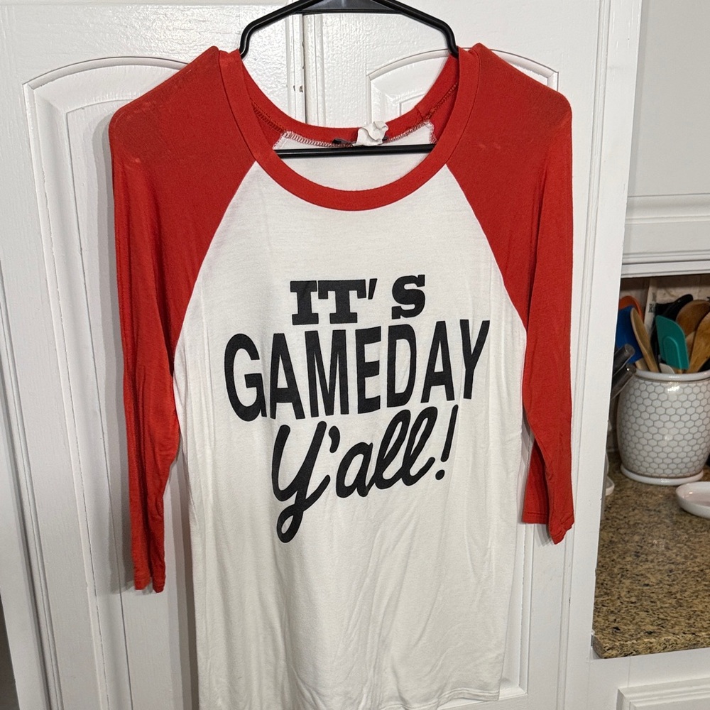 Orange and White Gameday Raglan Shirt